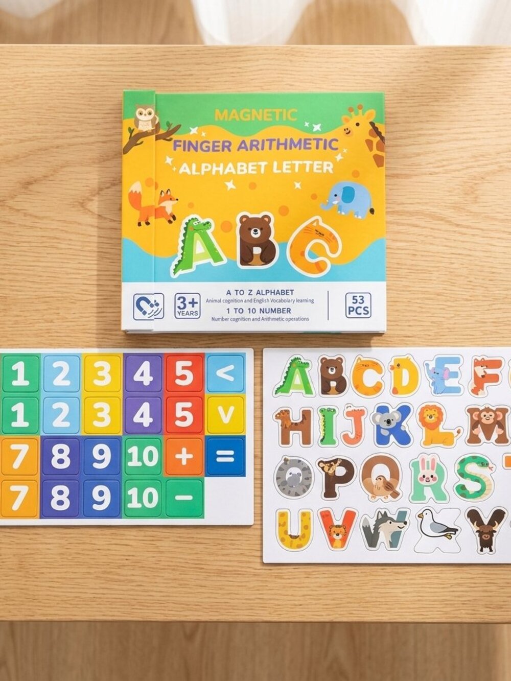 Magnetic Alphabet & Math Set, 53pc Montessori Learning Toy - Picture 2 of 16